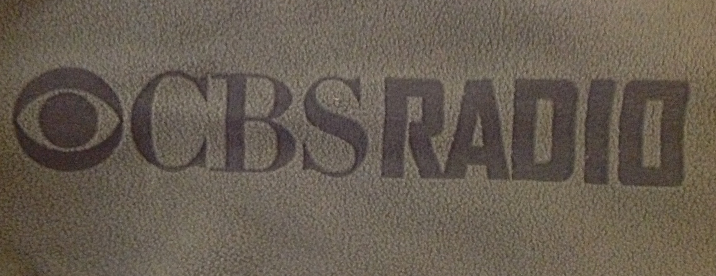 Photo of laser etching on the sleeve of a fleece jacket.